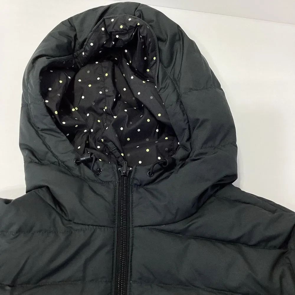 Columbia Down Puffer Reversable Coat Gray and Polka Dot Women’s Size L - Picture 13 of 14